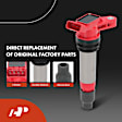 APIC1403 12-Piece Kit Red Ignition Coil and Iridium Spark Plug Kit