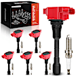 APIC1405 12-Piece Kit Red Ignition Coil and Iridium Spark Plug Kit