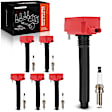 APIC1412 12-Piece Kit Red Ignition Coil and Iridium Spark Plug Kit