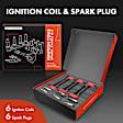 APIC1412 12-Piece Kit Red Ignition Coil and Iridium Spark Plug Kit