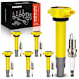 APIC1422 12-Piece Kit Yellow Ignition Coil and Iridium Spark Plug Kit