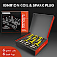 APIC1422 12-Piece Kit Yellow Ignition Coil and Iridium Spark Plug Kit