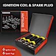 APIC1429 12-Piece Kit Yellow Ignition Coil and Iridium Spark Plug Kit