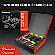 APIC1436 12-Piece Kit Yellow Ignition Coil and Iridium Spark Plug Kit
