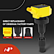 APIC1437 4 Pcs Yellow Ignition Coil & 4 Pcs Iridium Spark Plug Kit