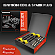 APIC1439 8-Piece Kit Yellow Ignition Coils and Iridium and Platinum Spark Plugs Kit