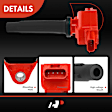 APIC1454 4 Pcs Red Ignition Coil