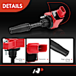 APIC1455 4 Pcs Red Ignition Coil