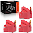APIC1456 3 Pcs Red Ignition Coil