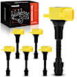 APIC1468 6 Pcs Yellow Ignition Coil