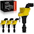 APIC1476 4 Pcs Yellow Ignition Coil