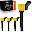 APIC1489 4 Pcs Yellow Ignition Coil