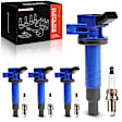 APIC1509 4 Pcs Blue Ignition Coil & 4 Pcs Iridium Spark Plug Kit