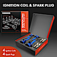 APIC1509 4 Pcs Blue Ignition Coil & 4 Pcs Iridium Spark Plug Kit
