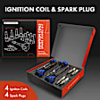 APIC1516 4 Pcs Blue Ignition Coils & 4 Pcs Iridium Spark Plugs Kit