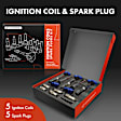 APIC1517 10-Piece Kit Blue Ignition Coil and Iridium Spark Plug Kit