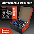 APIC1519 16-Piece Kit Blue Ignition Coil and Iridium Spark Plug