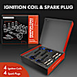 APIC1524 4 Pcs Blue Ignition Coil & 4 Pcs Iridium Spark Plug Kit