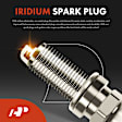 APIC1527 4 Pcs Blue Ignition Coil & 4 Pcs Iridium & Platinum Spark Plug Kit