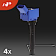 APIC1527 4 Pcs Blue Ignition Coil & 4 Pcs Iridium & Platinum Spark Plug Kit