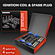 APIC1531 4 Pcs Blue Ignition Coil & 4 Pcs Iridium Spark Plug Kit