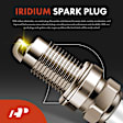 APIC1536 4 Pcs Red Ignition Coils & 4 Pcs Iridium Spark Plugs Kit