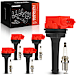 APIC1537 10-Piece Kit Red Ignition Coil and Iridium Spark Plug Kit