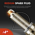 APIC1548 4 Pcs Red Ignition Coil & 4 Pcs Iridium Spark Plug Kit