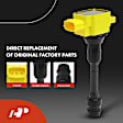 APIC1564 4 Pcs Yellow Ignition Coil & 4 Pcs Iridium Spark Plug Kit