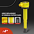 APIC1572 4 Pcs Yellow Ignition Coil & 4 Pcs Iridium Spark Plug Kit