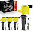 APIC1574 8-Piece Kit Yellow Ignition Coils and Double Iridium Spark Plug Kit