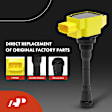 APIC1579 4 Pcs Yellow Ignition Coil & 4 Pcs Iridium Spark Plug Kit