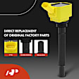 APIC1581 4 Pcs Yellow Ignition Coil &4 Pcs Iridium Spark Plug Kit
