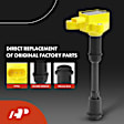APIC1582 4 Pcs Yellow Ignition Coil & 4 Pcs Iridium Spark Plug Kit
