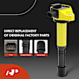APIC1583 4 Pcs Yellow Ignition Coil & 4 Pcs Iridium Spark Plug Kit