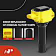 APIC1585 4 Pcs Yellow Ignition Coil & 4 Pcs Iridium Spark Plug Kit