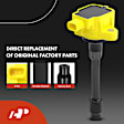 APIC1586 4 Pcs Yellow Ignition Coil and 4x Iridium Spark Plug Kit