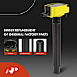 APIC1587 4 Pcs Yellow Ignition Coil & 4 Pcs Iridium Spark Plug Kit