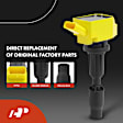APIC1588 4 Pcs Yellow Ignition Coil & 4 Pcs Iridium Spark Plug Kit