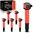 APIC1593 6 Pcs Red Ignition Coil