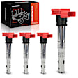 APIC1595 4 Pcs Red Ignition Coil