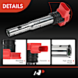 APIC1595 4 Pcs Red Ignition Coil