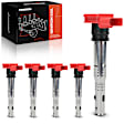 APIC1596 5 Pcs Red Ignition Coil