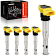 APIC1608 5 Pcs Yellow Ignition Coil