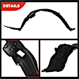 APIF204 2 Pcs Front PE Inner Fender Liner Splash Guard Shield