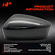 APMCR055 Mirror Cover Cap Smooth Black