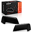 APMCR095 2 Pcs Mirror Cover Cap Smooth Black