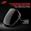 APMCR335 Mirror Cover Cap Smooth Black