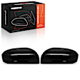 APMCR336 2 Pcs Mirror Cover Cap Plastic Smooth Black