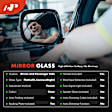 APMGS102 2 Pcs Driver & Passenger Mirror Glass with Power Adjust